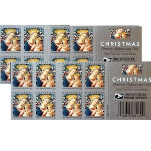 100 USPS Florentine‎ Madonna & Child Christmas Forever Stamps 15th Century 2016